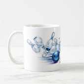 Bowling T-Shirt Trucker Hat Classic Round Sticker Koffiemok (Links)