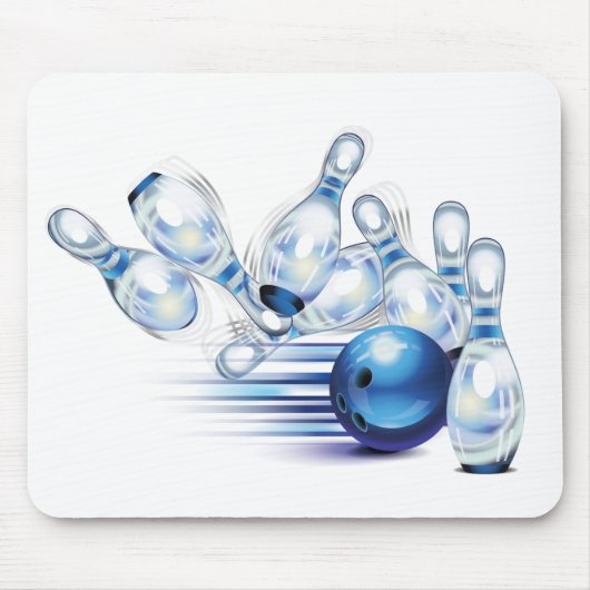 Bowling T-Shirt Trucker Hat Classic Round Sticker Muismat (Voorkant)