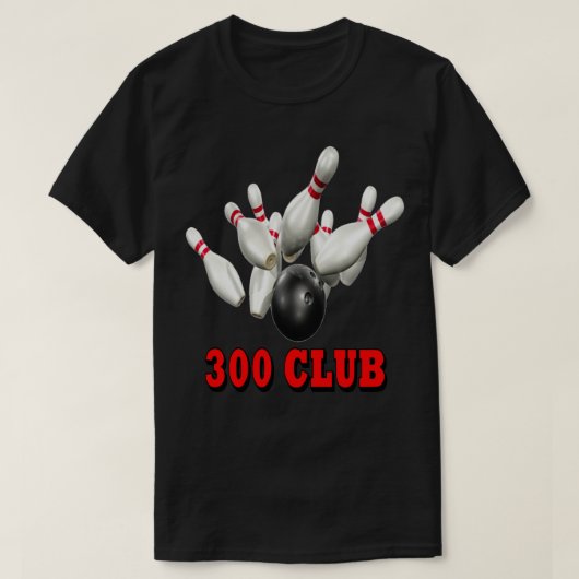 Bowling Team 300 Club T-shirt (Design voorkant)