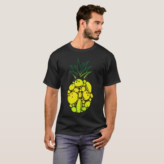 Bowling Team Bowling Ananas Ananas T-shirt (Voorkant volledig)