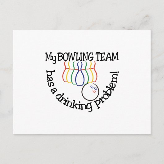 Bowling Team Briefkaart (Voorkant)