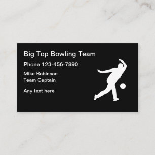 Bowling Team Captain Visitekaartje