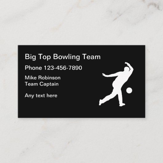 Bowling Team Captain Visitekaartje (Voorkant)