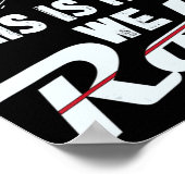 Bowling Team dit is hoe we Mannen Kinderen rollen Poster (Hoek)