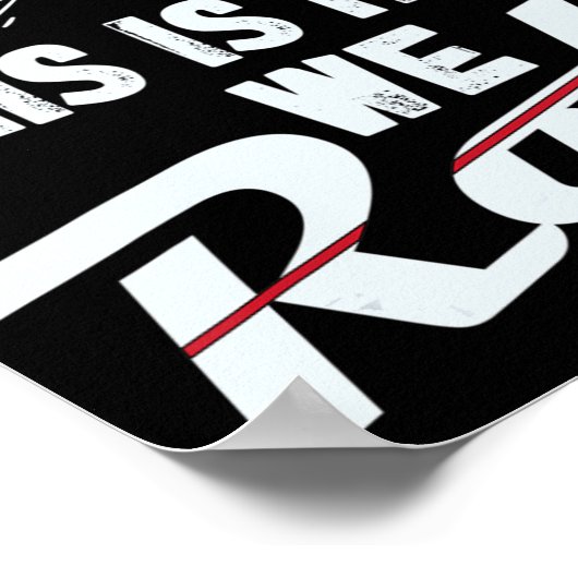 Bowling Team dit is hoe we Mannen Kinderen rollen Poster (Hoek)