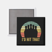  Bowling Team Fun Retro Bowler Sport Bowl Magneet (Voorkant / Achterkant)