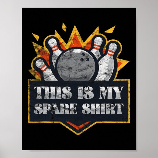 Bowling Team Funny Bowler League Matching  Poster (Voorkant)