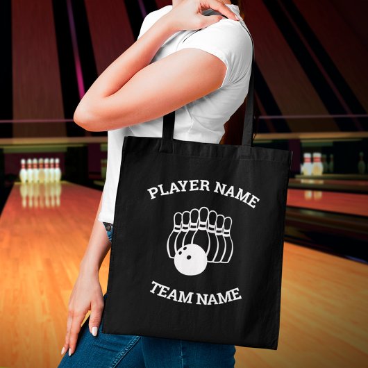  Bowling Team Logo Tote Bag