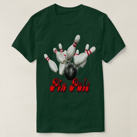 Bowling Team Pin Pals T-shirt (Design voorkant)