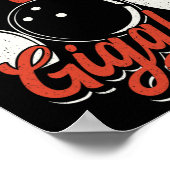 Bowling Team Pins Strikes Splits'n Giggles Poster (Hoek)