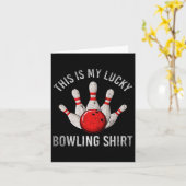 Bowling Team Player Dit is mijn Lucky Bowling Shir Kaart (Gele Bloem)