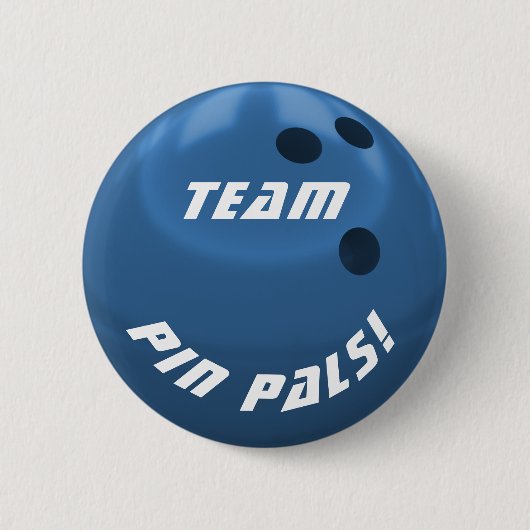Bowling Team Ronde Button 5,7 Cm (Voorkant)