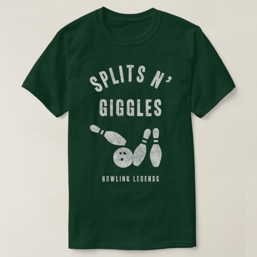Bowling Team Splits N Giggles Matching League Gift T-shirt (Design voorkant)