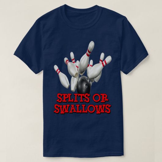 Bowling Team Splits of Swallows T-shirt (Design voorkant)