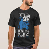 Bowling team vader en zoon bowling maatjes voor t-shirt (Voorkant)