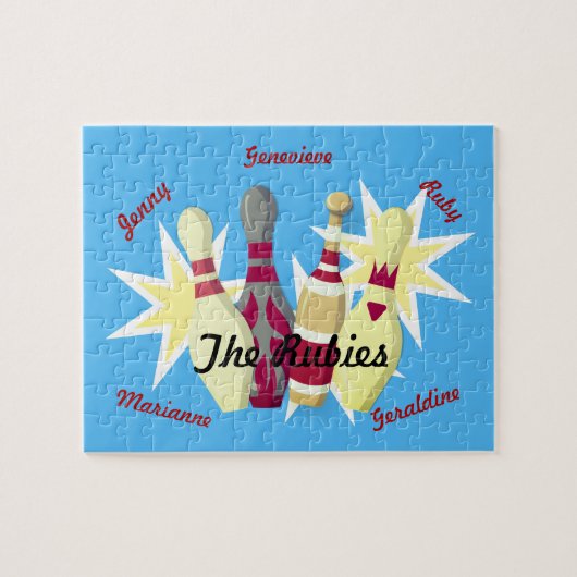 Bowling Team van  stijl Legpuzzel (Horizontaal)