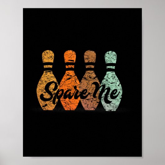Bowling teamnaam spaar me poster (Voorkant)