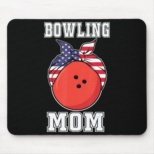Bowling Teams MOM-spelers & cadeau voor Bowling ma Muismat (Voorkant)