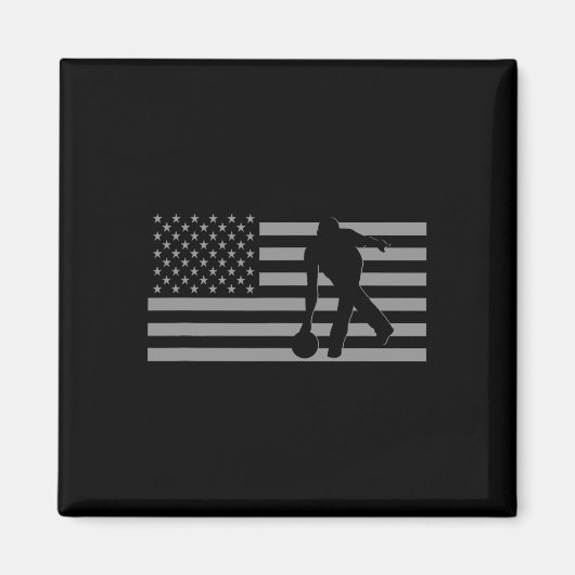Bowling Tee Shirt - Amerikaans Bowlen Magneet (Voorkant)