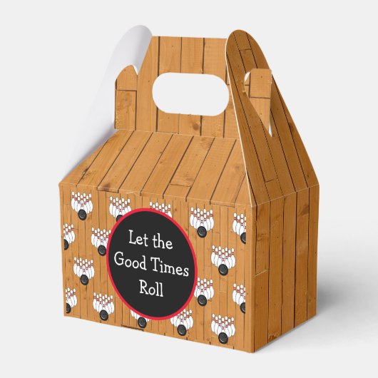 Bowling Thayed Birthday Party Favor Box Bedankdoosjes (Voorkant Zijde)