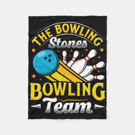 Bowling The Bowling Stones Funny Bowlers Bowling L Fleece Deken (Voorkant)
