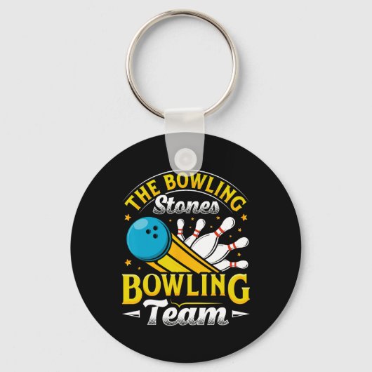 Bowling The Bowling Stones Funny Bowlers Bowling L Sleutelhanger (Voorkant)