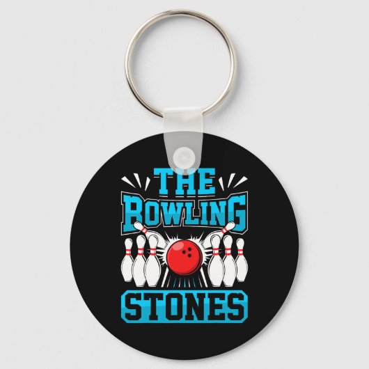 Bowling The Bowling Stones Funny Bowlers Bowling L Sleutelhanger (Voorkant)