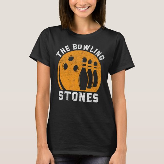 Bowling The Bowling Stones Retro Bowler T-shirt (Voorkant)