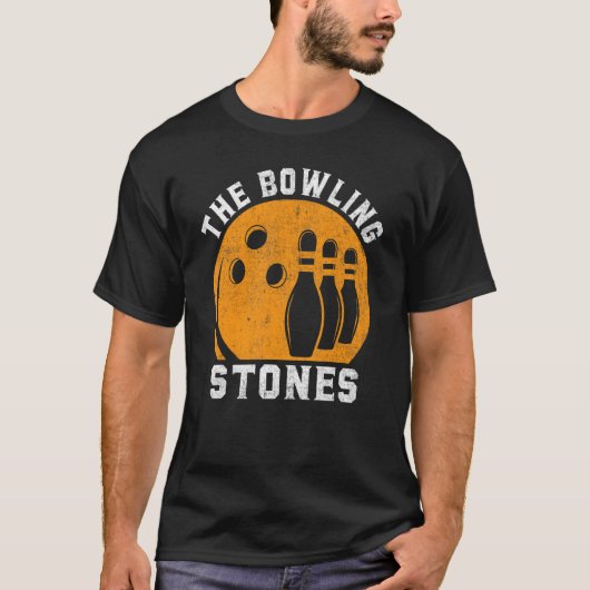 Bowling The Bowling Stones Retro  Bowler T-shirt (Voorkant)