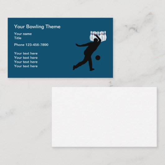 Bowling-thema Uniek Visitekaartje (Voorkant / Achterkant)