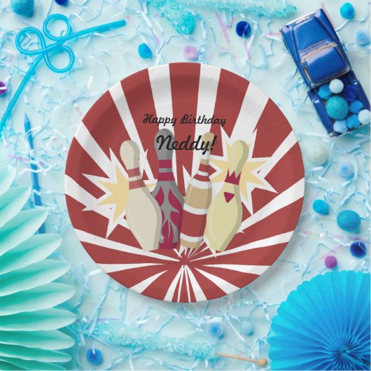 Bowling Thleed Papieren Bordje (Feest)