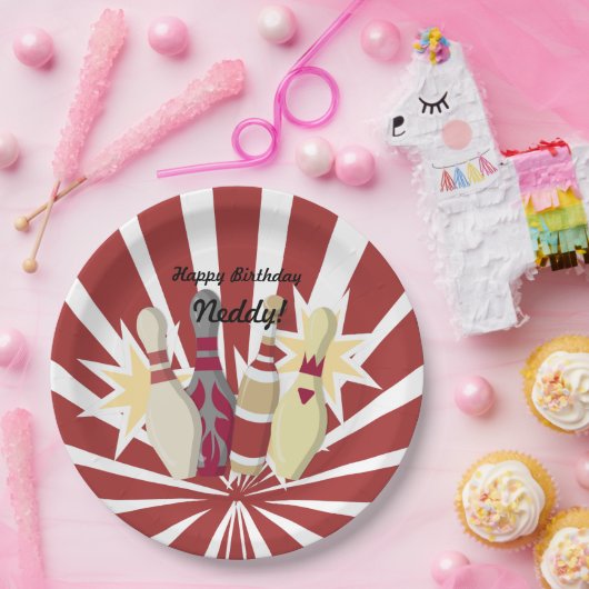 Bowling Thleed Papieren Bordje (Feest)