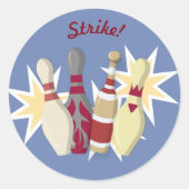  Bowling Thleed Ronde Sticker (Voorkant)