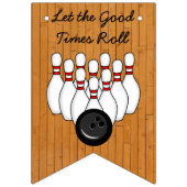 Bowling Thmed Birthday Party Photo and Age Vlaggetjes (Derde vlag)