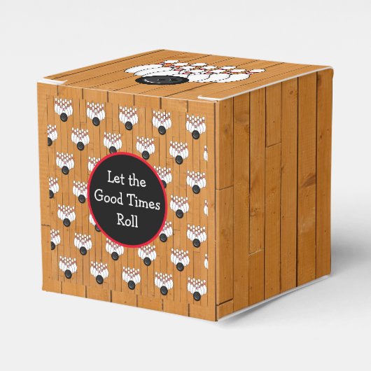 Bowling Thmet Birthday Party Bedankdoosjes (Voorkant Zijde)