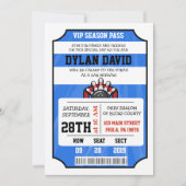 BOWLING TICKET Bar Bat Mitzvah Uitnodiging (Voorkant)