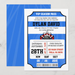 BOWLING TICKET Bar/Bat Mitzvah Uitnodiging