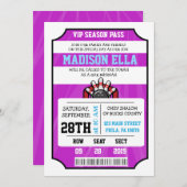 BOWLING TICKET Bar/Bat Mitzwa Uitnodiging (Voorkant / Achterkant)