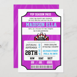 BOWLING TICKET Bar/Bat Mitzwa Uitnodiging