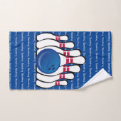 Bowling Tiled Text Design Towel Set Bad Handdoek (Handdoek)