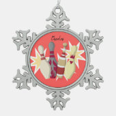  Bowling Tin Sneeuwvlok Ornament (Voorkant)