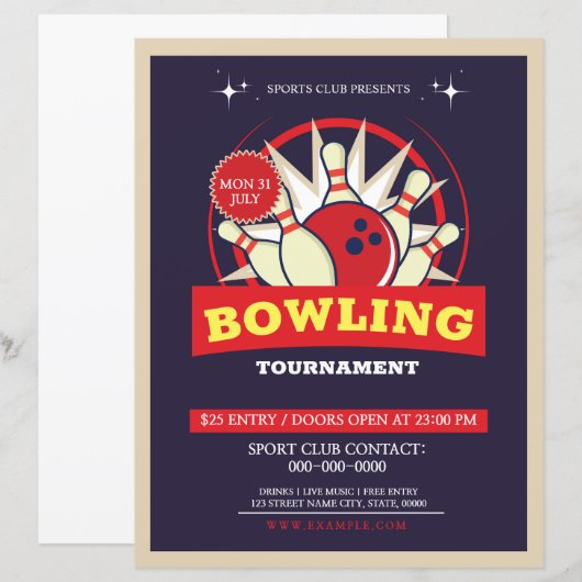 Bowling Toernooi flyer (Voorkant / Achterkant)