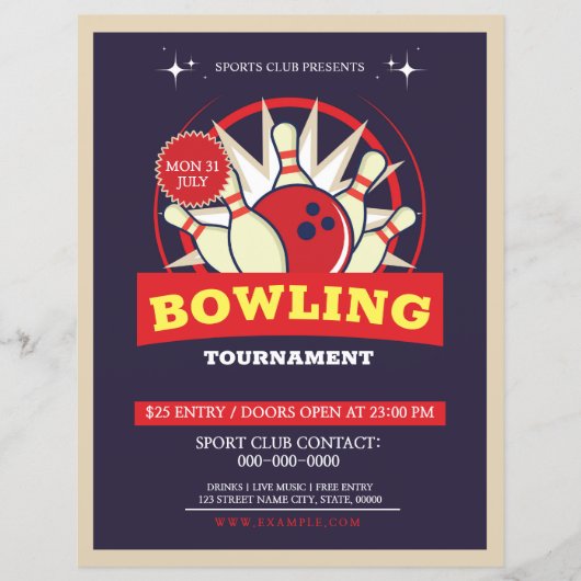 Bowling Toernooi flyer (Voorkant)