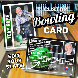 Bowling Trading Kaart Souvenir Contactkaartje