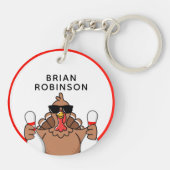 Bowling Turkey Hunter Keychain (Achterkant)
