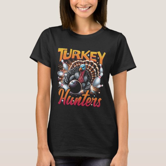 Bowling Turkey Hunters Bowling Team voor Bowler Sp T-shirt (Voorkant)