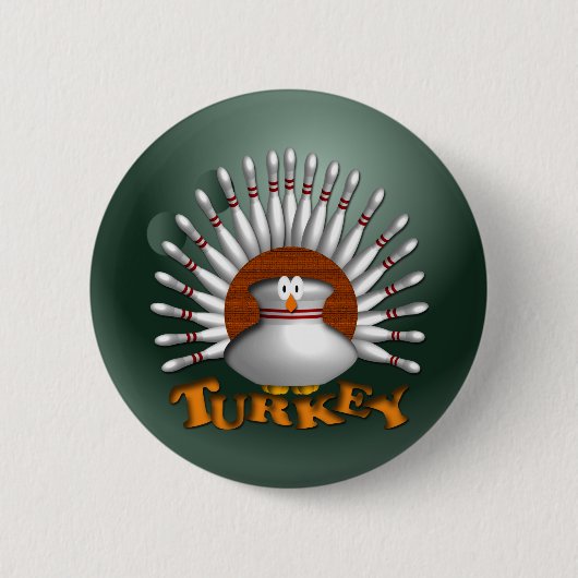 Bowling Turkey Ronde Button 5,7 Cm (Voorkant)