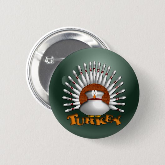 Bowling Turkey Ronde Button 5,7 Cm (Voorkant /achterkant)