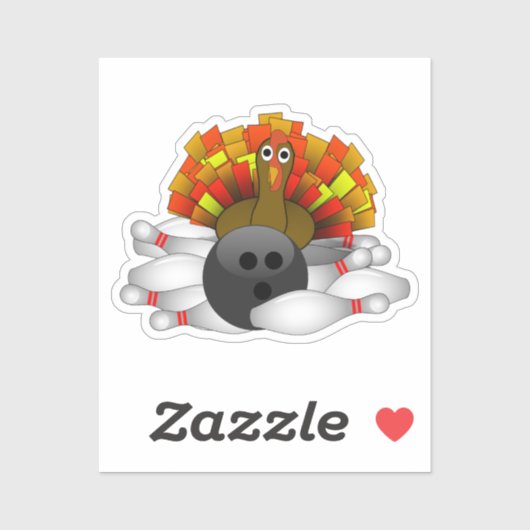 Bowling Turkey Sticker (Vel)