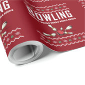 Bowling Ugly KerstSweater Cadeaupapier (Rol Hoek)